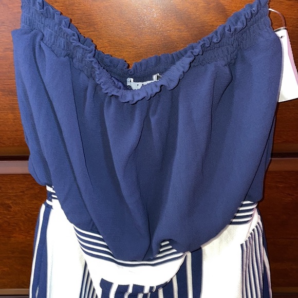 Navy Blue & White Jumpsuit NWT - Picture 3 of 5